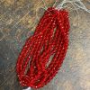 Fire-Polish Glass, Round Faceted Bead-Choose Size (Siam) 