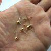 Post w/ 4mm Ball and Loop, 14K Gold-Filled (10 Pieces) 
