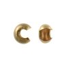 4mm Crimp Bead Covers, Gold Filled (20 Pieces) 