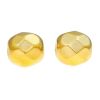 Fire-Polish Glass, Round Faceted Bead-Choose Size (Shiny Gold) 