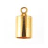 7mm End Cap w/ Loop, 5.5mm Inner Diameter, Gold-Plated (24 Pieces) 