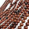 8mm Smooth Round, Mahogany Obsidian Beads (16