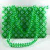 Large Green & Clear Faceted Bead Purse 