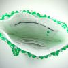 Large Green & Clear Faceted Bead Purse 
