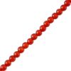 Smooth Round, Red Carnelian Stone Beads, Choose Size (16