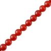 Smooth Round, Red Carnelian Stone Beads, Choose Size (16