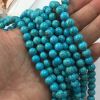 8mm Smooth Round, Stabilized Turquoise Beads (16