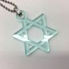 Acrylic Pendant, Green Tint, SnowFlake (Each) 