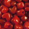 Red Opaque - Heart Pony Beads (200 Pieces) 
