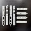 White Plastic Hair Barrette Clip, With 3 Holes, 45mm (72 Pieces) 