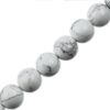Smooth Round, Howlite White Beads, Choose Size (16