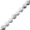 Smooth Round, Howlite White Beads, Choose Size (16