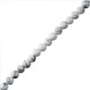3mm Smooth Round, Howlite White Beads (16