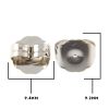 Earring Back, Butterfly Clutch Large Size, Imit. Rhodium 9.5mm (72 Pieces) 