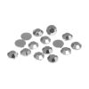 Acrylic Rhinestone, Silver Metallic, 8mm (SS40), Faceted Round, Flatback (144 Pieces) 