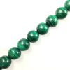 10mm Smooth Round, Natural Malachite Beads (16