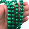 10mm Smooth Round, Natural Malachite Beads (16
