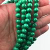 Smooth Round, Natural Malachite Beads, Choose Size (16