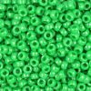 Mini Pony Beads, 6.5x4mm, Opaque Green (Approx. 1000 Pieces) 