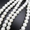 10mm Smooth Round, White MOP (Mother of Pearl) Beads (16