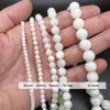 Smooth Round, White MOP (Mother of Pearl) Beads, Choose Size (16