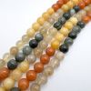 10mm Smooth Round, Multi Rutilated Quartz Beads (16