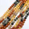 8mm Smooth Round, Multi Rutilated Quartz Beads (16