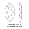 Swarovski 2200 Navette Flatback Rhinestone-Crystal (8mm x 4mm) (24PCS) 