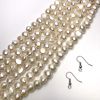 10-11mm Potato Freshwater Pearls, White (16