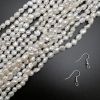 7/8mm Baroque Keshi Freshwater Pearls, White (16