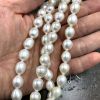 10-11mm Oval Freshwater Pearls, White (16