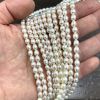 4-5mm Oval Freshwater Pearls, White (16