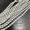 8-9mm Oval Freshwater Pearls, White (16