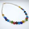 8mm Flat Evil Eye Beads-Red (15