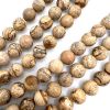 10mm Smooth Round, Picture Jasper Beads (16
