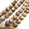 Smooth Round, Picture Jasper Beads, Choose Size (16