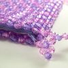Small Pink & Purple Faceted Bead Purse 