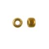 Pony Beads, 9x6mm, Metallic Gold Plated (144 Pieces) 