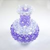 Purple & Clear Faceted Bead Vase 