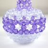 Purple & Clear Faceted Bead Vase 