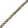 6mm Smooth Round, Pyrite Beads (16