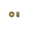 4.5MM Rhinestone Rondelles -Crystal-AB/Gold (24PC) 