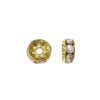 4.5MM Rhinestone Rondelles -Crystal/Gold (24PC) 