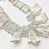 Triangle Rhinestone Spacer Bar, 3-Holes, 22x8mm, Crystal/Silver (12 Pieces) 