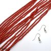 3mm Smooth Round, Red Coral Bamboo Beads (16