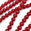 Smooth Round, Red Jade Beads, Choose Size (16