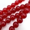 Smooth Round, Red Jade Beads, Choose Size (16