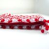 Small Red & Clear Faceted Bead Purse 