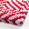 Small Red & Clear Faceted Bead Purse 
