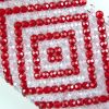 Small Red & Clear Faceted Bead Purse 